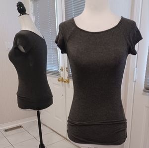 $4 Add-on Gray Fitted Tee - Size Small